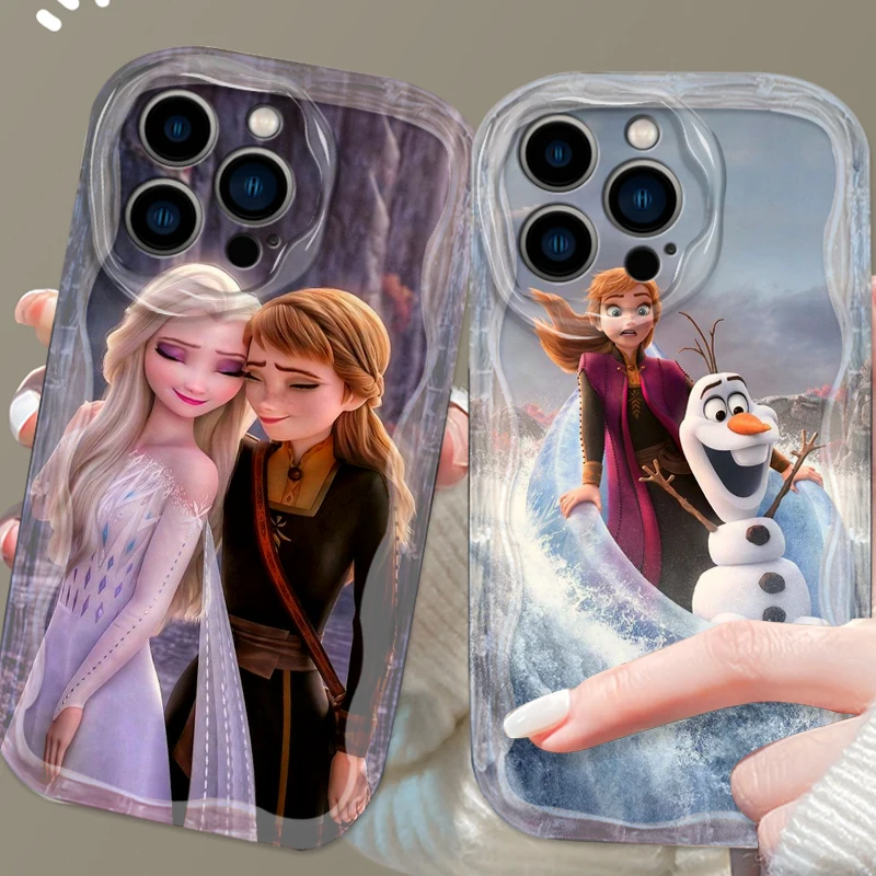 Disney Princess Elsa Beautiful For Apple iPhone 15 14 13 12 11 XS XR X Pro Max Plus Wave Oil Cover Phone Case