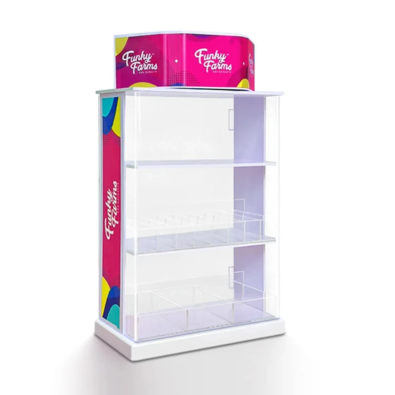 custom.Customized Desktop Acrylic Display Stand Retail Store Smoke Display with Lock