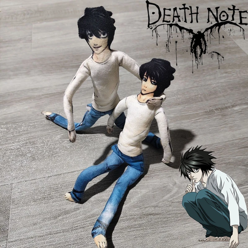 Anime DEATH NOTE L·Lawliet Cosplay Doll Kawaii Abstract Joint Mobility Plush Stuffed Dolls Ornament Accessories Halloween Gift