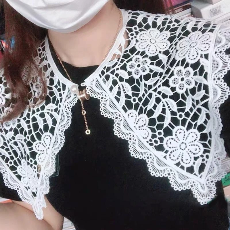 False Collar Lace Hollow Out Detachable Embroidery Lace Decorative Neckline