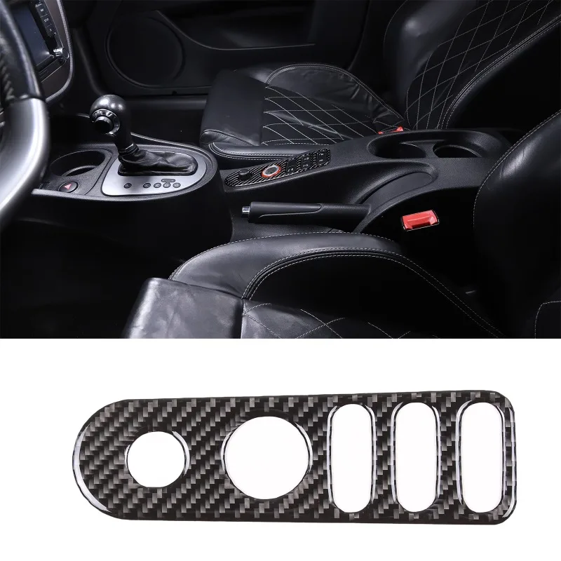 

Real Carbon Fiber (Soft) For 2008-2012 Seat Leon Center Console Door Lock Button Frame Button Trim Sticker Car Accessories