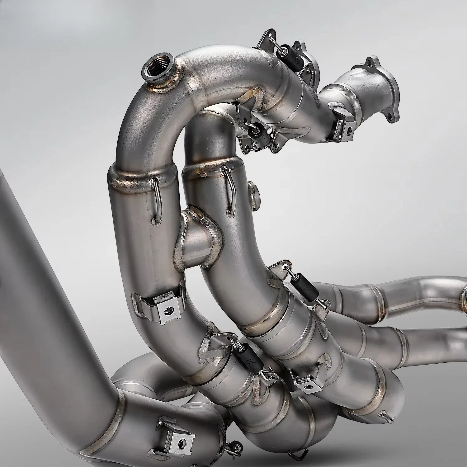NlkHanm Panigale/Streetfighter V4/V4S SP 2018-2024 Motorcycle Exhaust Silver Ti Alloy Full System Modification