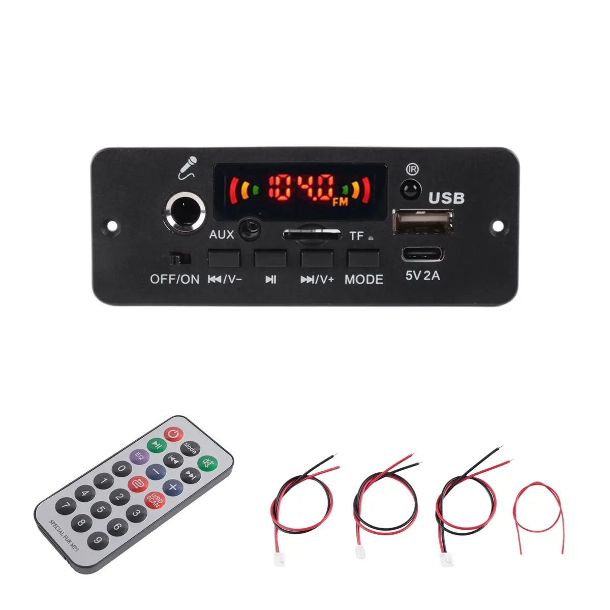 New Bluetooth-Compatible Audio Decoder Board Amplifier JQ-D129BT-A 2X5W Music Player Accessory MP3 WMA WAV FLAC Lossless