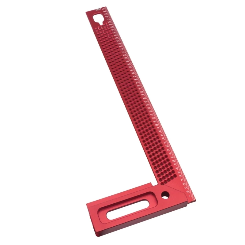 

PrecisionsWoodworking Measurement Aluminum Alloy Ruler Hole Positioning Gauge Ruler Metric Marking Carpentry Tool 896B