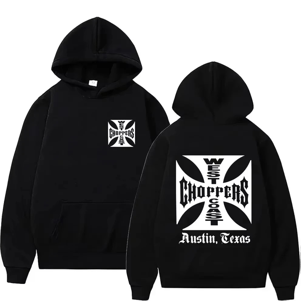 

Spring and Autumn Fashion Men's Wear West Coast Iron Cross Helicopter Printed Cotton Hoodie Harajuku Casual Running Sportswear