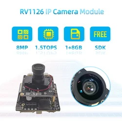 Rockchip RV1126 IP Camera Board With IMX415 Wifi Gigabit 4K 30fps 8MP DDR3 Professional Video Surveillance Network Cameras