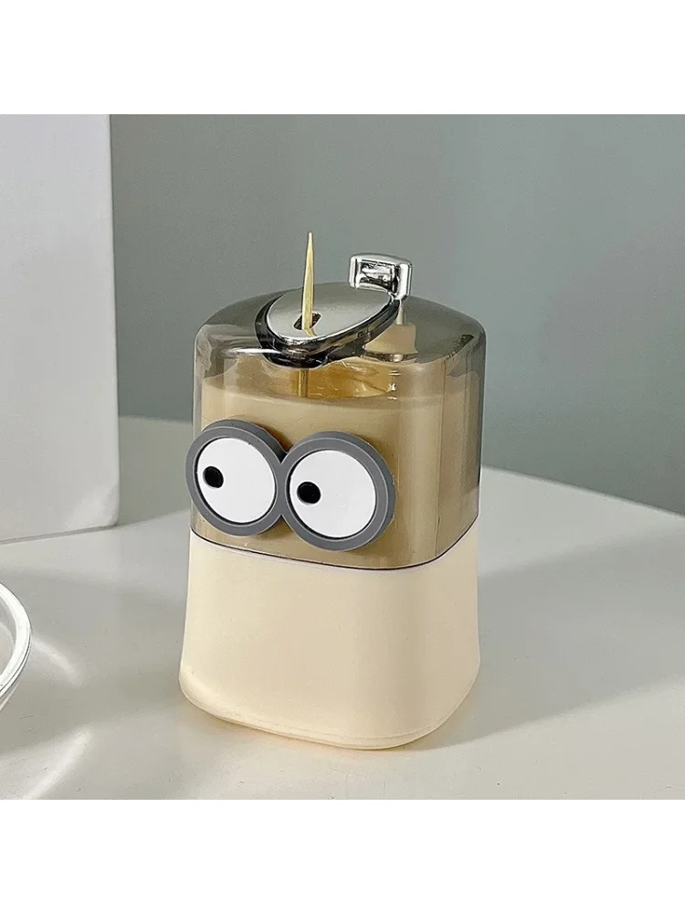 1pcs Push-type Toothpick Holder Automatic Pop-up Toothpick Box Creative Toothpick Storage Box Practical Home Supplies YQH003