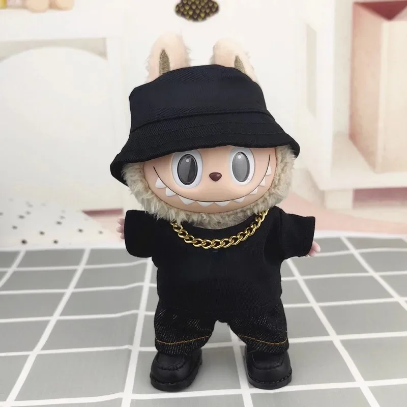

Для V1 V2 V3 подвески Labubu серебряное ожерелье с головным убором Labubu наряд ожерелье аксессуары