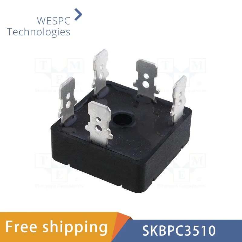 

SKBPC3510 Generator Three-phase Rectifier Bridge Stack Bridge 35A 1000V 5-Pin