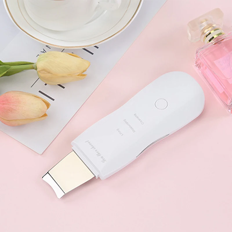 Hotest Ultrasonic Scrubber Peeling Blackhead Remover Deep Face Cleaning Ultrasonic Ion Ance Pore Cleaner Facial Shovel Cleanser