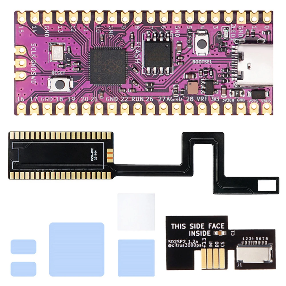 8 Stuks Pi Pico Board Picoboot Ipl Vervanging Modchip Met Sd2sp2 Adapter Gc2sd Kaartlezer Fpc Flex Kabel Voor Nintendo Gamecube