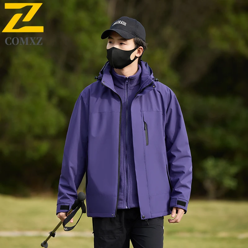 

EiAO Jacket Couple's Winter Detachable Thermal Liner Waterproof Windproof Expedition Parka for Camping Fishing Snow Trekking