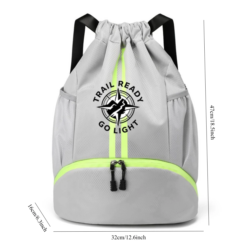 A large-capacity soccer training backpack with separate ball and shoe pouches, ideal for outdoor activities, the gym, and travel