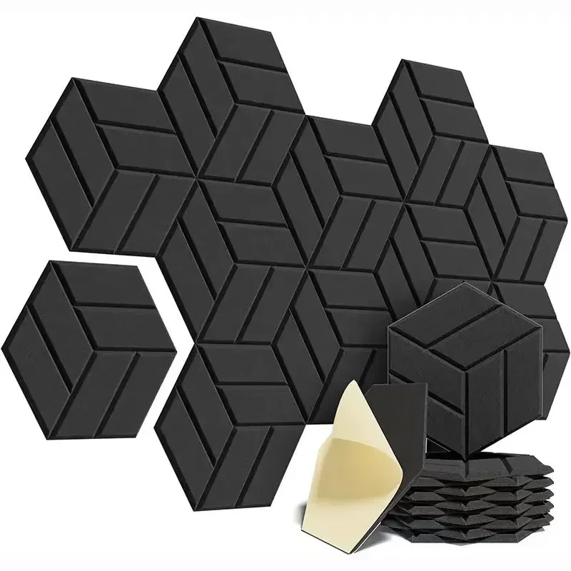 

Sound-Absorbing Foam 12Pcs Acoustic Foam Panels Wall Soundproofing Studio Acoustic Treatment Sound Absorbing Material