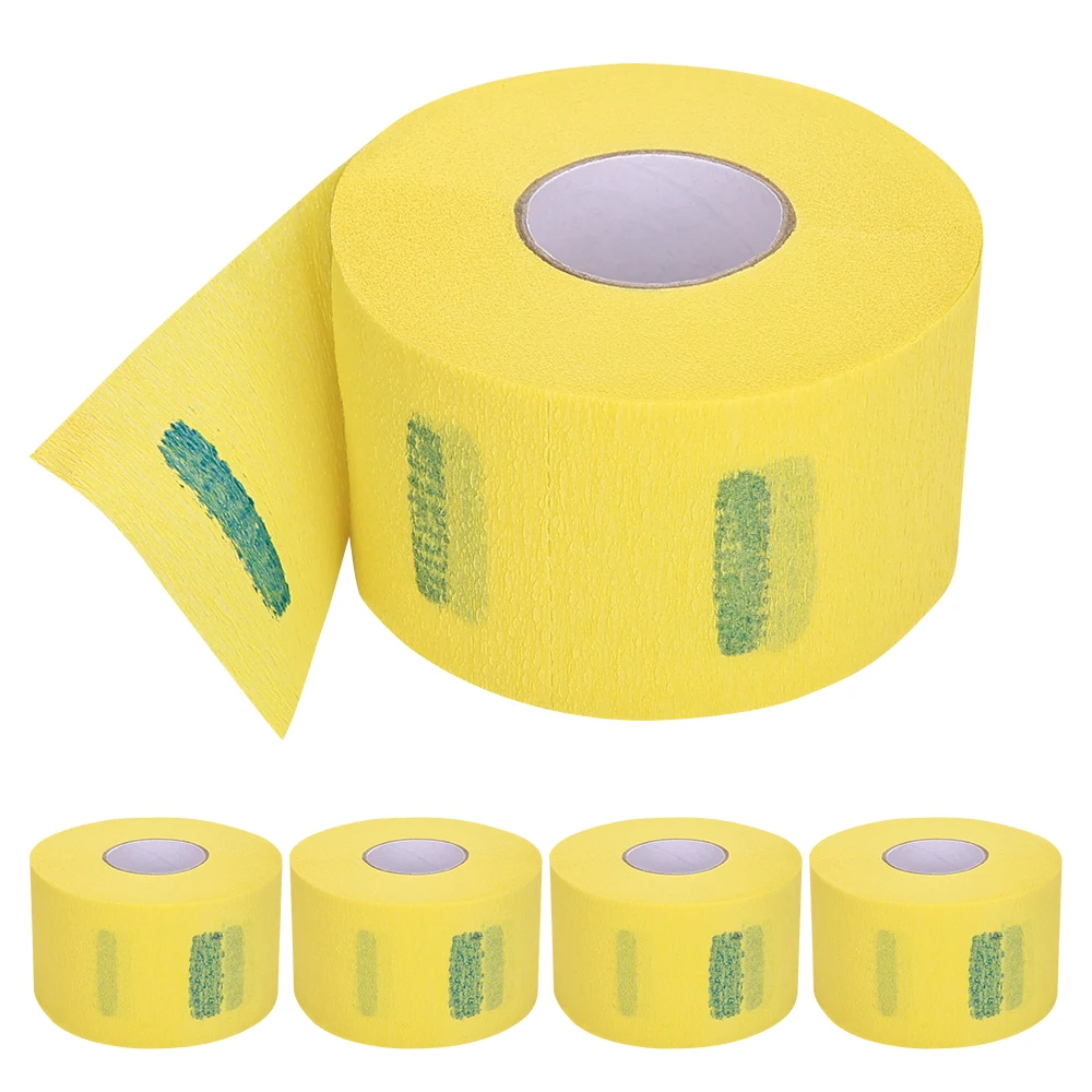 

5-рулонная профессиональная одноразовая бумага для стрижки, накидка в полоску для салона шеи, набор парикмахерских аксессуаров для использования в салоне