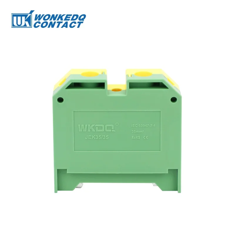 5Pcs EK35/35 Universal Screw Connection Ground Earth SAK 35 mm² Wire Electrical Connector DIN Rail Terminal Block EK 35/35