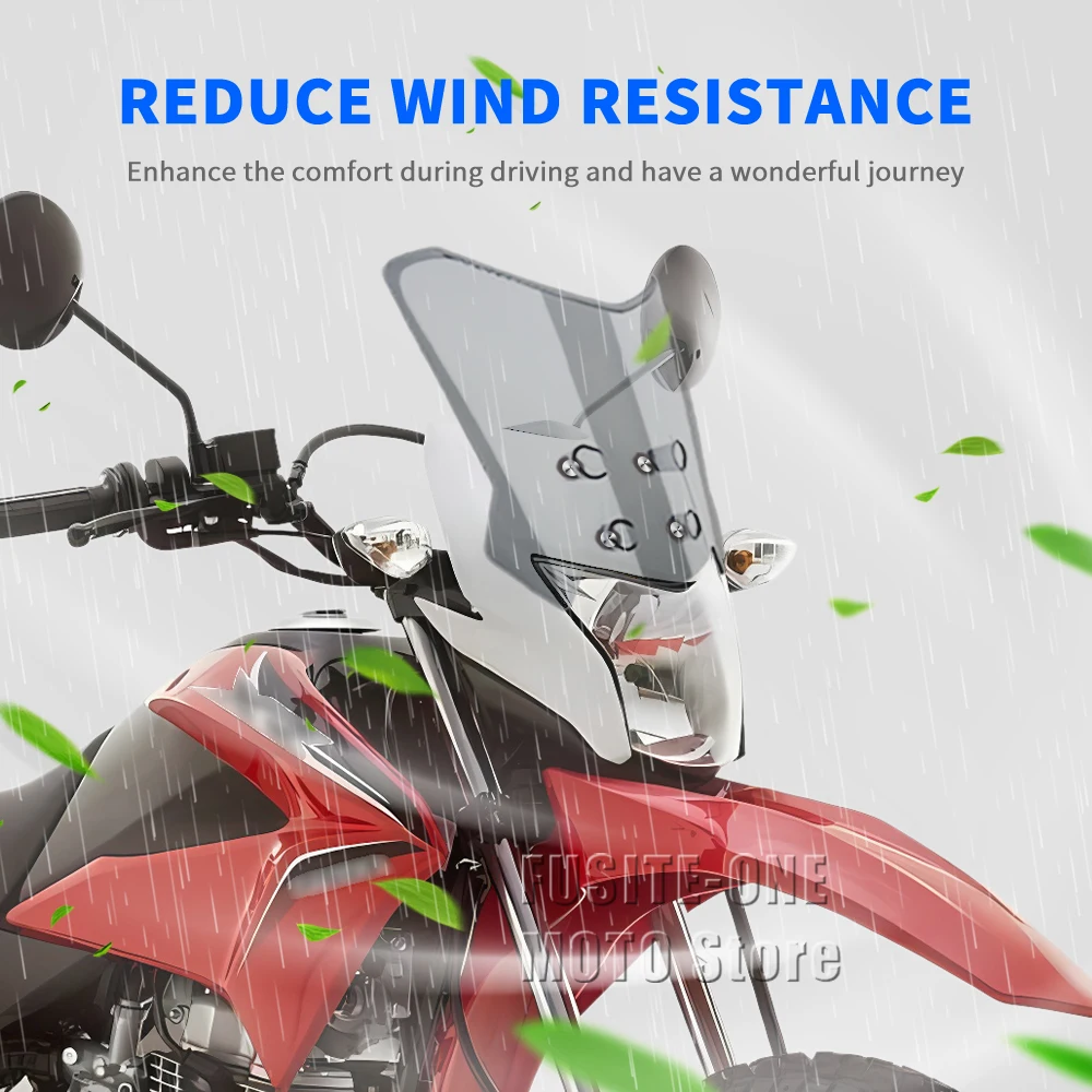 

For Honda XR 150L XR650L XR230 motorcycle adventure windshield extension style Windscreen Wind Deflector Screen