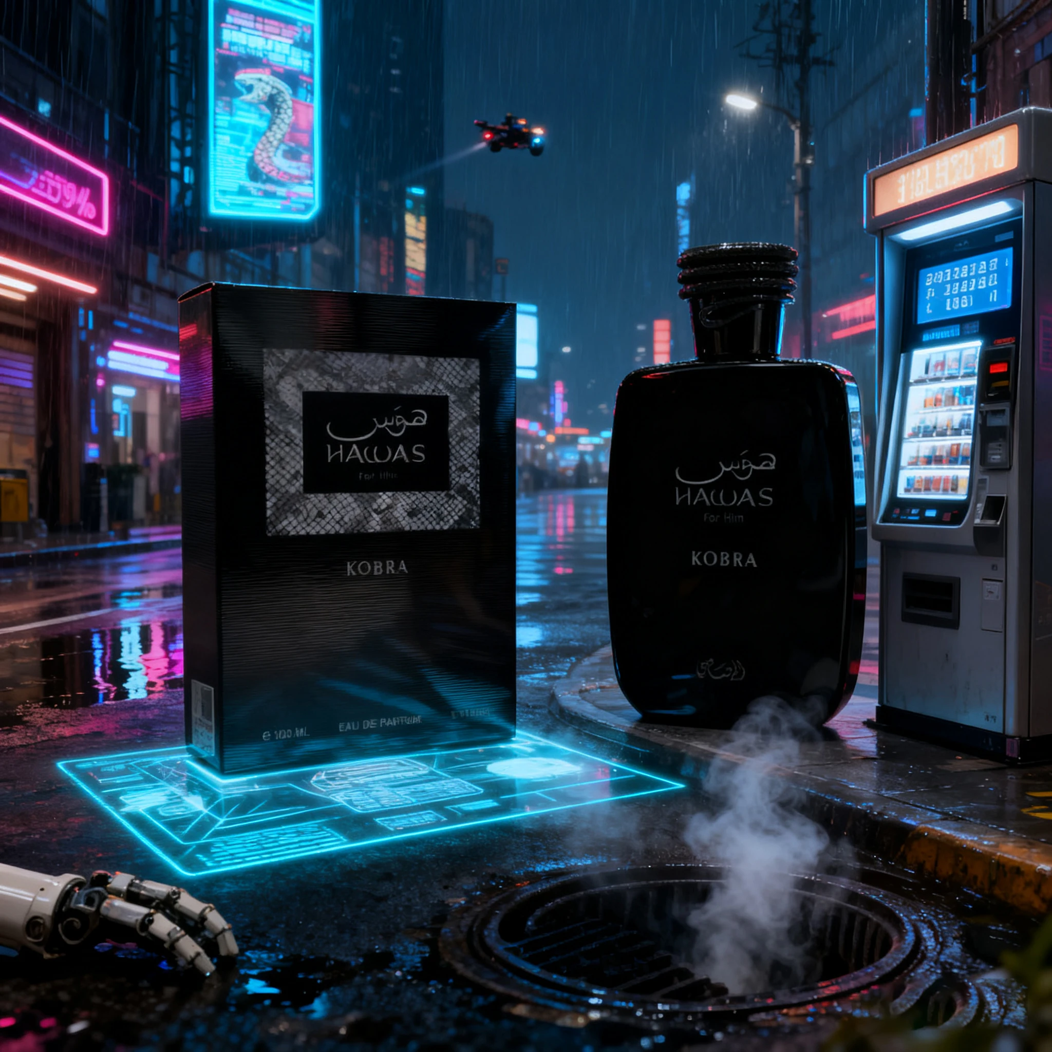 Perfume masculino RASASI Hawas kobra, 100ml (3,4 onças), perfume árabe premium, fragrância duradoura, adequado para qualquer ocasião