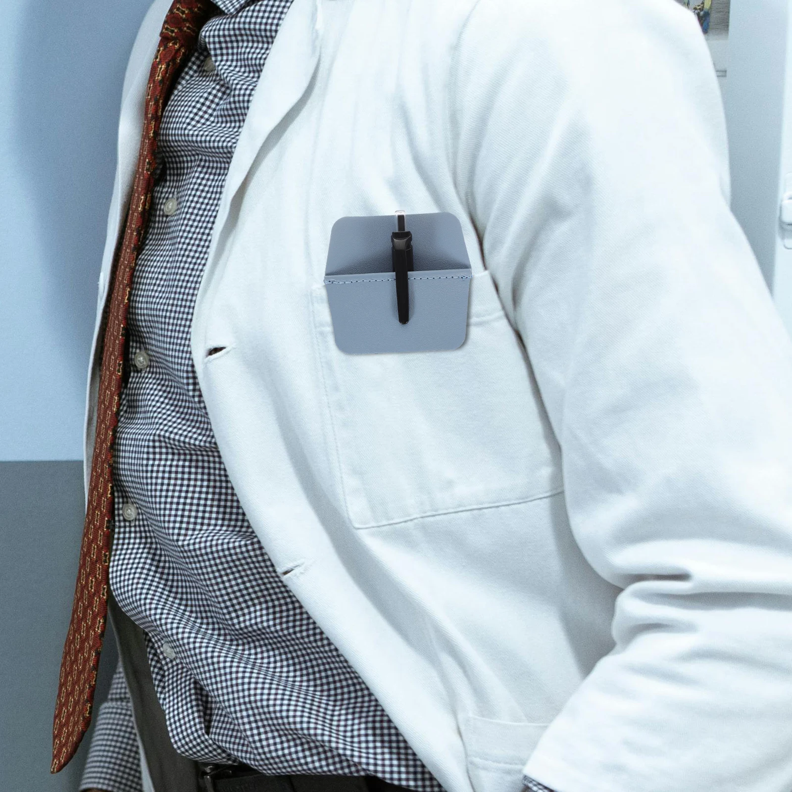 

2pcs Insert Type Bag Portable Pen Sleeve Pu Pencil Storage Bag Nurse Organizer Doctor Supply Pens Pouch Office Pen Holder