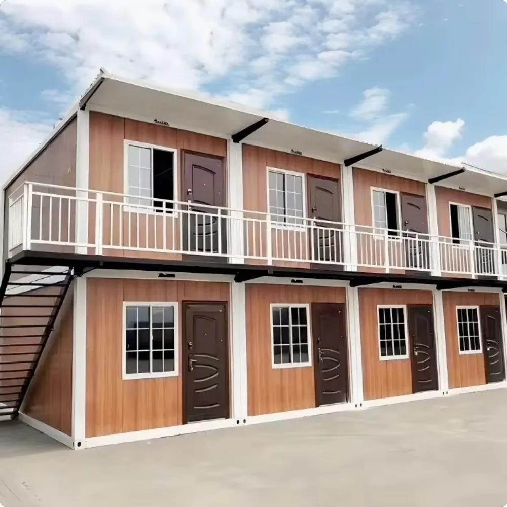 Customized Prefabricated Glass Curtain Wall Office Building Container Prefab House