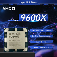 NEW AMD Ryzen 5 9600X 5.4GHz 4NM Socket AM5 L3=32M DDR5 6-Core 12-Thread R5 9600X Processor  65W but No Fan