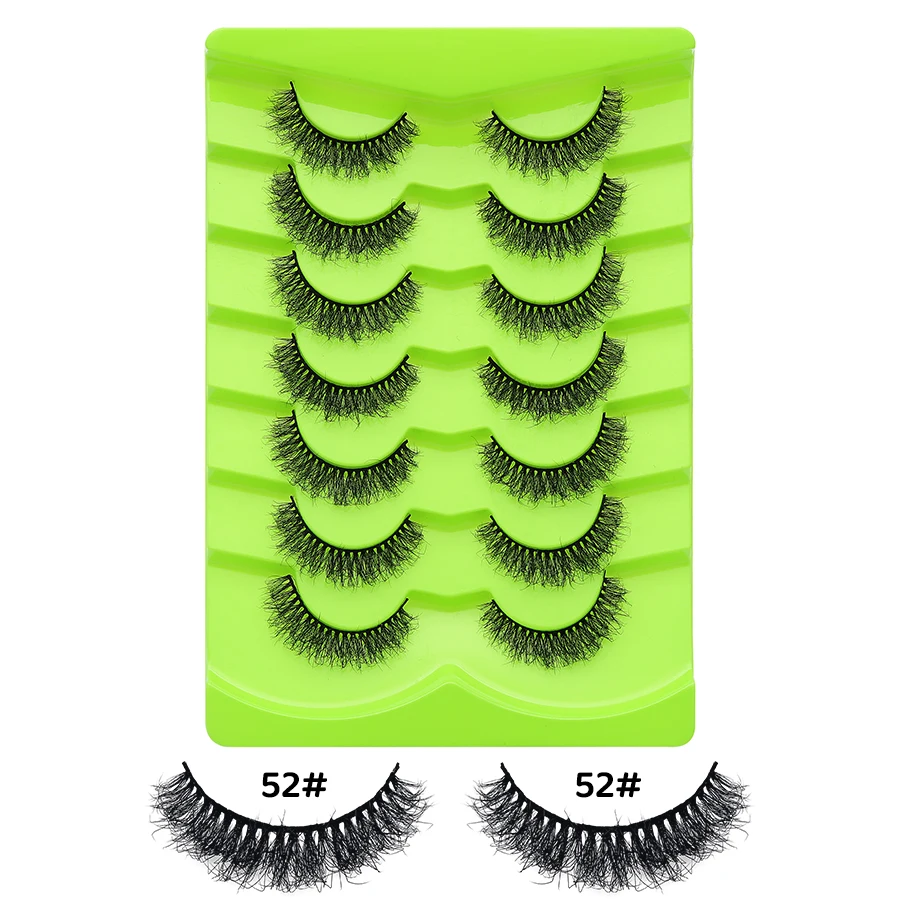 DINGSEN 7 Paar falsche Wimpern, Katzenaugen-Wimpern, Manga-Wimpern, künstliche Nerz-Wimpern, natürliche, lange, geflügelte End-Augen-längige Wimpern – Detail 22