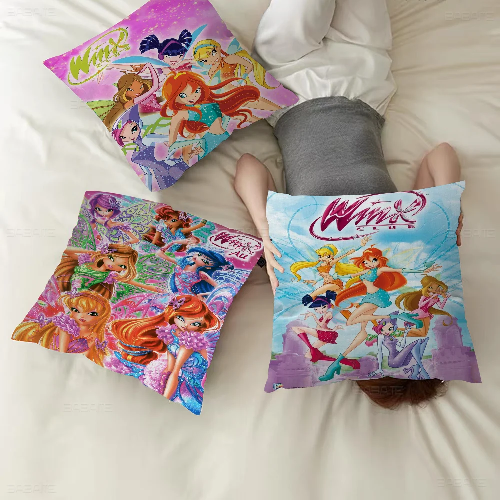 Girl Winx Catoon Clubs Pillow Gift Home Office Decoration Pillow Bedroom Sofa Car Cushion CoverPillow Case