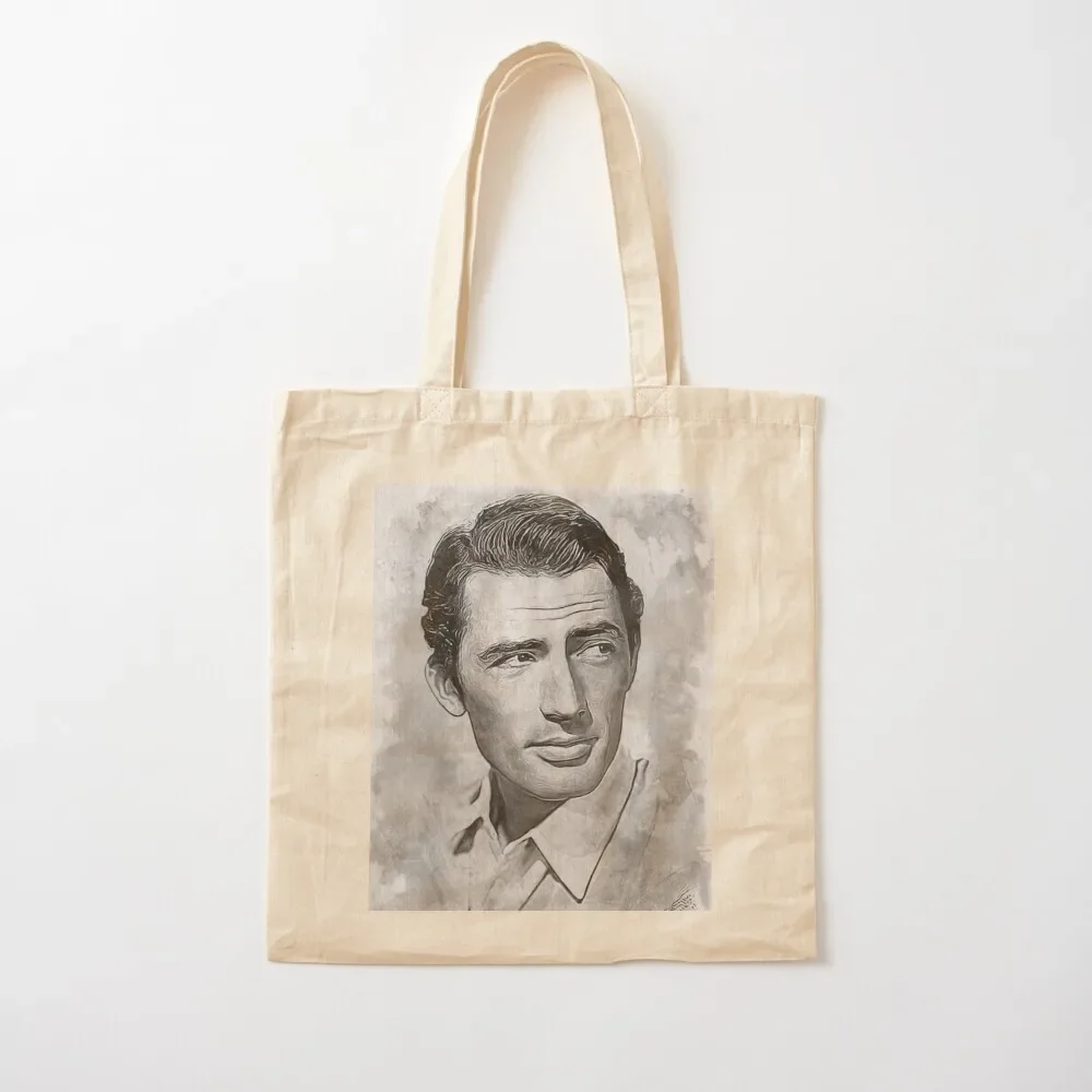 

Gregory Peck Art - watercolor bw - D30 Tote Bag tote woman custom Big screen