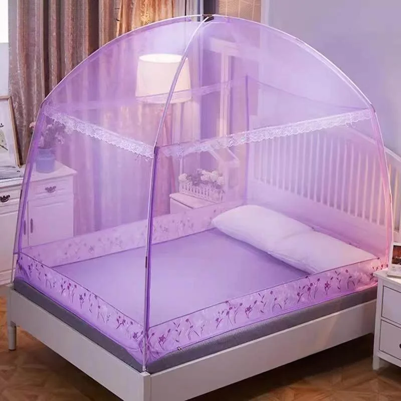 

Mongolian Tent Mosquito Net 2 Meters Three Door Anti-Fall Home Use Summer Pattern Account Glass Fiber Support Indoor Outdoor ...