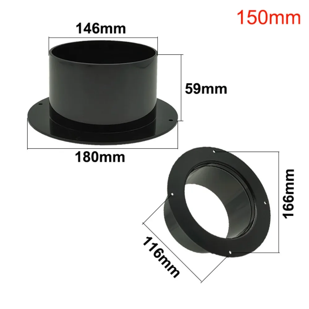 

Household Accessories Round Wall Flange Connector Black Plastic Ventilation Pipe Joint Air Pipe Joint Ventilation Pipe