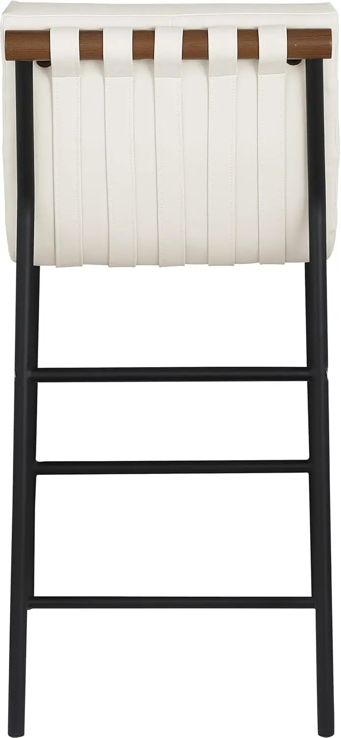 Taburete de mostrador tapizado de piel sintética, muebles meridianos 857Black-C, Colección Jedi, moderno, contemporáneo, nuevo