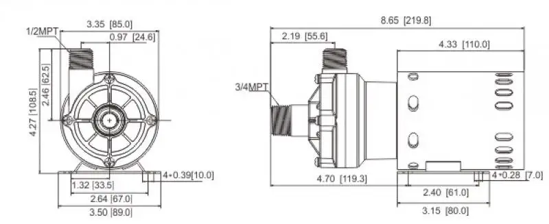 115V/230V bezszczotkowa pompka mikro-wysokotemperaturowa pompa piwa pompa pompa obiegowa chłodzenia pompa magnetyczna