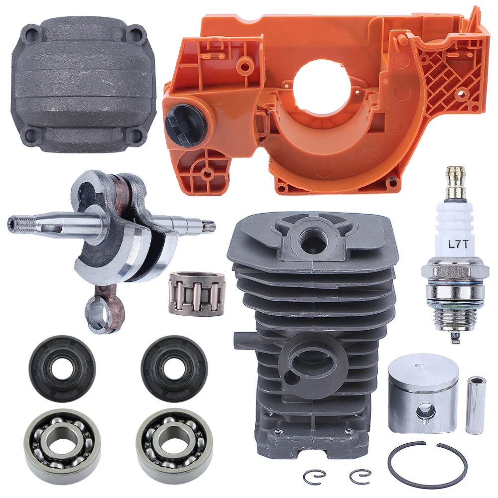 

38MM Crankcase Cylinder Crankshaft Engine Motor Rebuild Kit Fit For HUSQVARNA 137 142 137E 142E Chainsaw Assembly Nikasil Plated