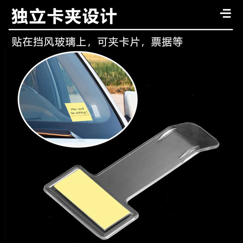 Plastic ticket holder, invoice receipt clip, certificate holder, parking ticket holder, temporary parking business card, plastic