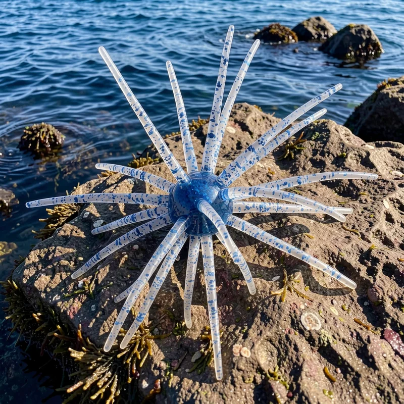 Color Random Ball-shaped Urchin Soft Lure TPE Dynamic Action Bait for All-season Outdoor Fishing
