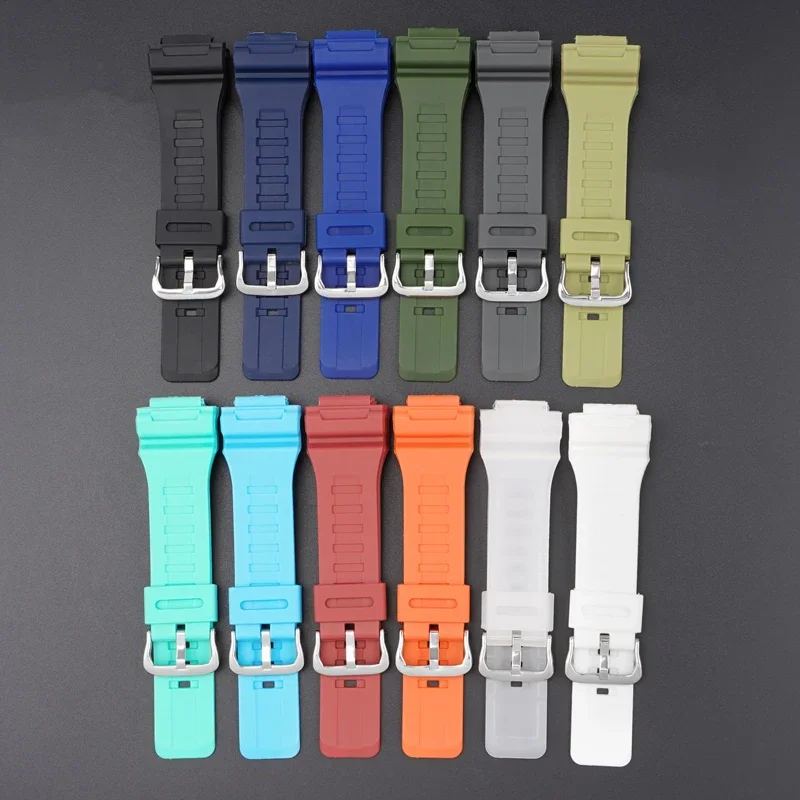 Resin Strap For Casio AQ-S810 AEQ-110 MCW-200H SGW-300H/400H/500H W-S200H F-180WH AEQ-110W Replace Wrist Band Belt Accessories