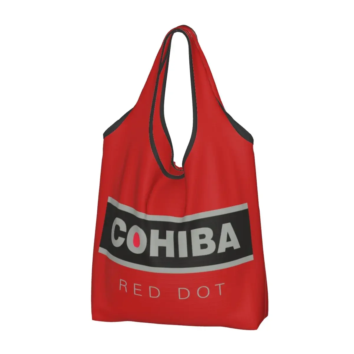 Custom Cohibas Shopping Bag Women Portable Big Capacity Groceries Shopper Tote Bags