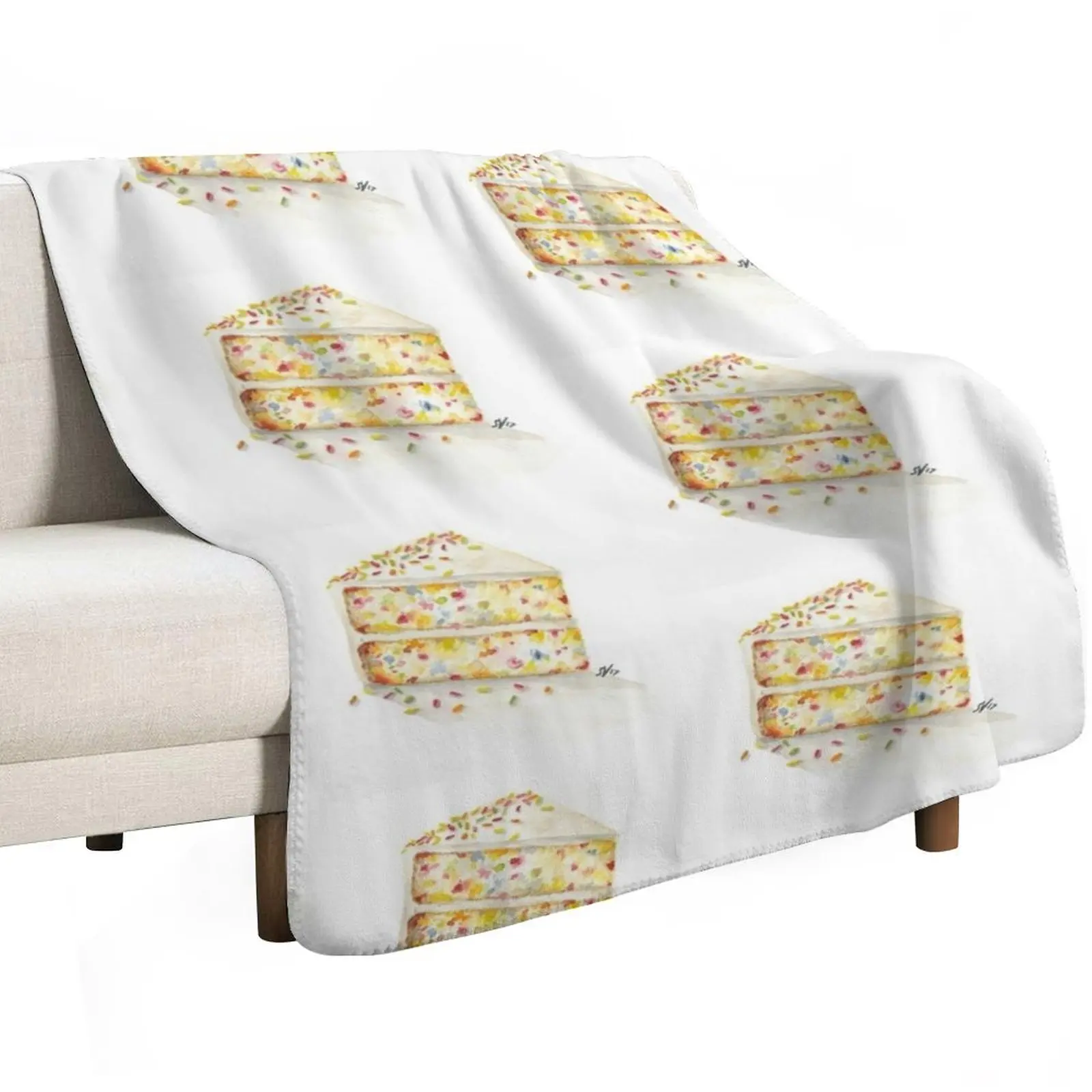 Birthday Cake Throw Blanket halloween Warm Cute Tourist Thermals For Travel Polar Blankets