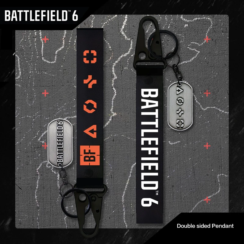 Juego Battlefield 6 llavero de Cosplay signo de aleación cinta de impresión llavero bolsa adorno decoración Prop