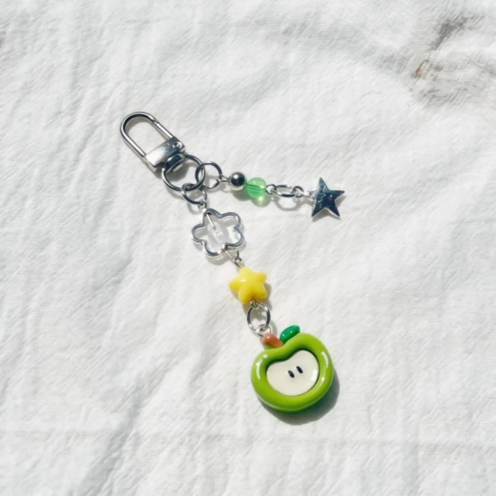Crystal Beaded Elegant Phone Charm Stylish Keyring Anti Loss Rope Phone Lanyard Cute 3D Y2K Cute Fruit Pendant Women Girls