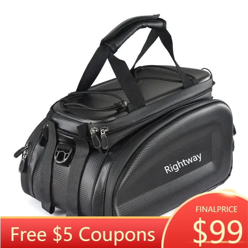 

Factory OEM Trendy EVA Large Capacity Bike Seat Pouch Cargo Bike Trunk Bag Bicycle Rack Rear Carrier Bicycle Pannier Saddle Bag