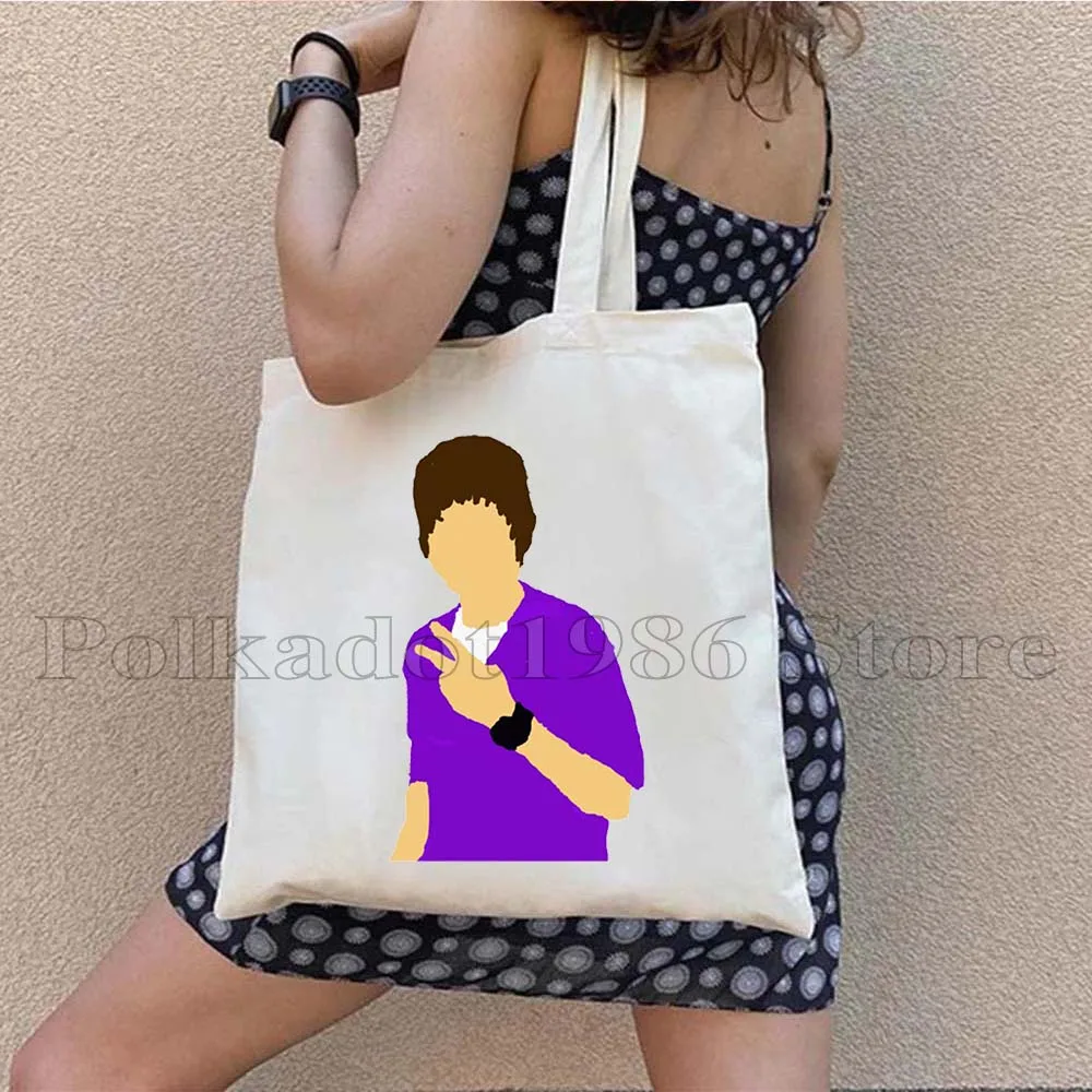 Justin Bieber Canvas Tote Bag Music Singer Poster Cute JBiebs Portrait Gifts Peaches Shoulder Shopper Cotton Handbag Books Bag