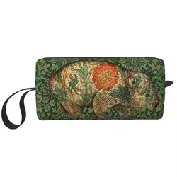 Rossetti's Wombat In Green Flower Toiletry Bag William Morris Art Makeup Cosmetic Organizer Lady Beauty Storage Dopp Kit Box