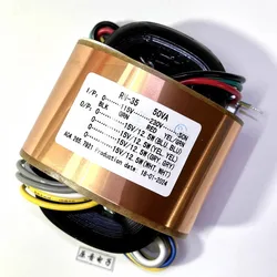 R Core Transformer 50W R35 Transformers 115-230V To 4X15V 0.83A Custom Copper Shield Pre-amp Decoder Board Power Amplifier