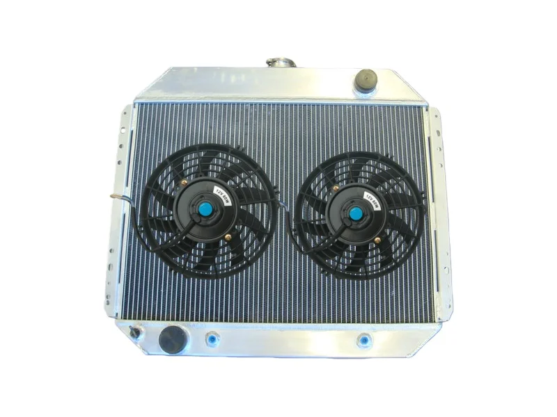 Radiador de aluminio completo de 62 mm + ventilador de aleación para Ford F100 F250 F350 V8 1967-1981 67 68