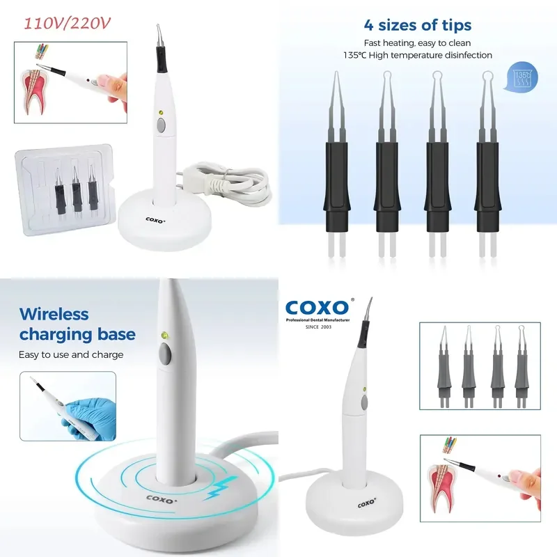 2026 C0X0 C-BLADE Obturation System Gutta Cutter Percha Points Endo Gum Heating Cut 4 Tips