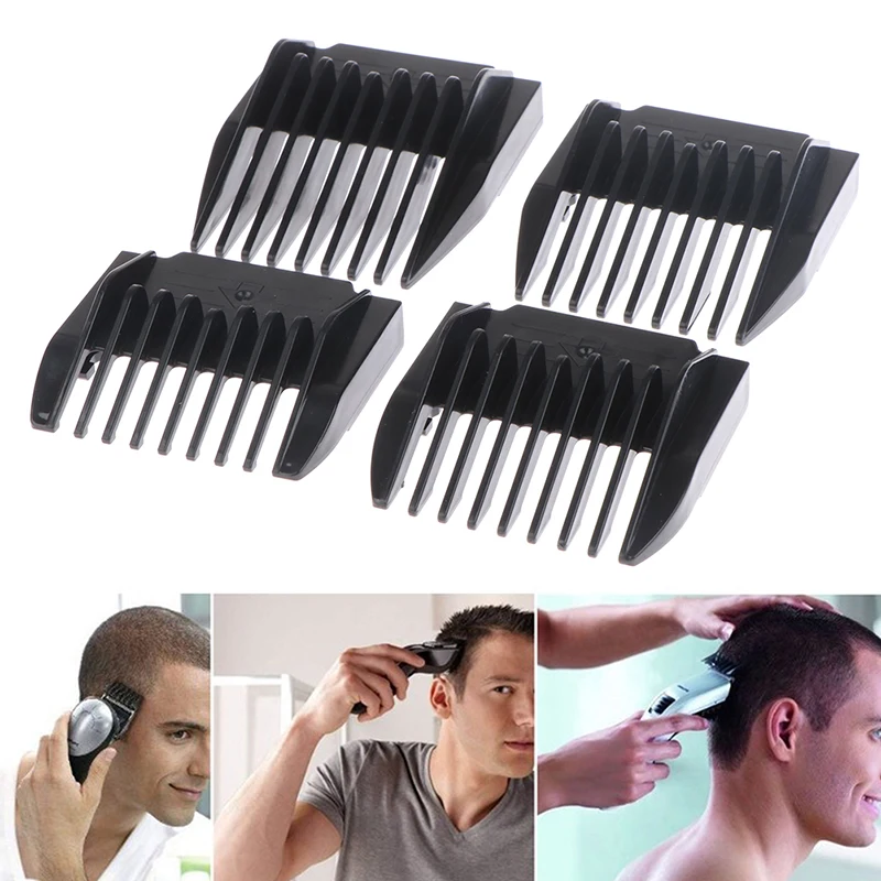 범용 컷 클리퍼 리미트 빗 가이드 부착 크기, 이발사 교체, 3mm,6mm,9mm,12mm, 4 개