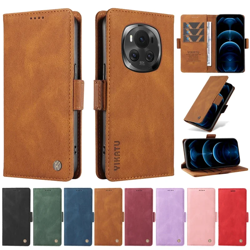 Wallet Phone Shell Leather Case on For Huawei Honor Magic6 Pro BVL-AN16 Magic 6 Lite 6Pro 6Lite 5G Coque Magnetic Cover Cases