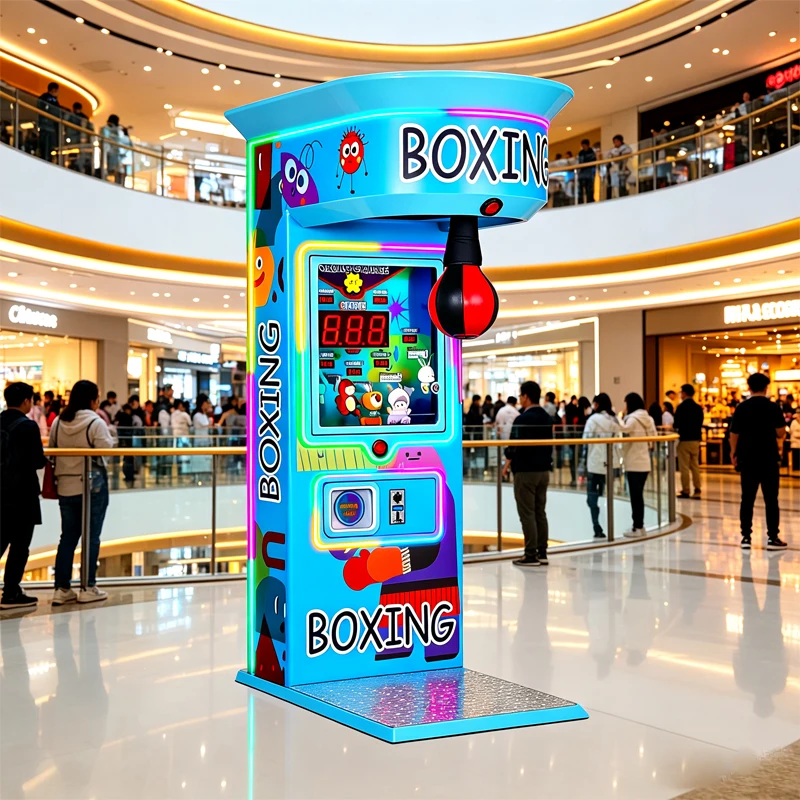 Boxing Punching Game Machine Coin Operated Strength Tester Arcade Machine For Street Plaza Customized