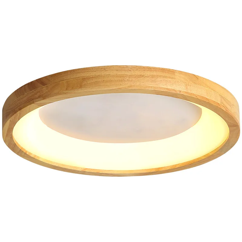 

Bedroom ceiling lamp, simple modern home, atmospheric solid wood Japanese style, retro wabi-sabi wind, study master bedroom